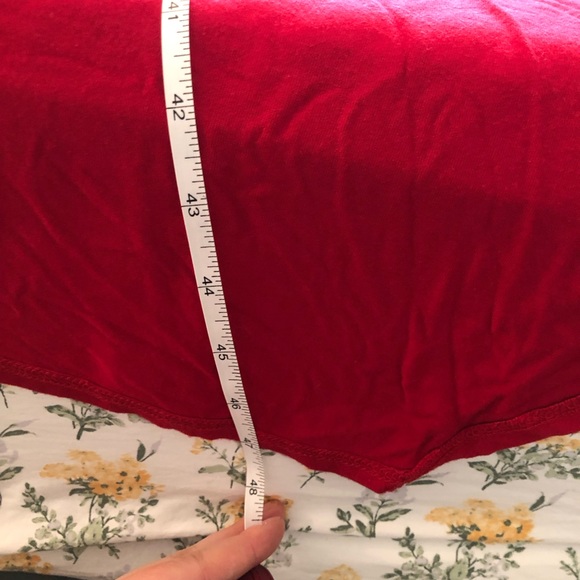 Basically Me Red Long Sleeve High Low Tunic Top - Picture 9 of 10